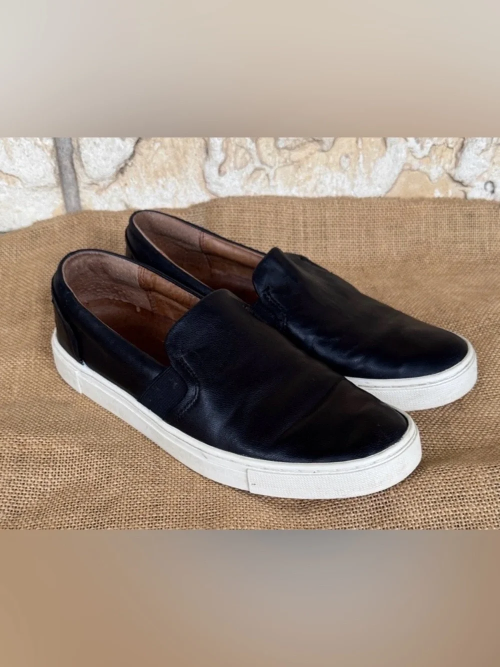 Frye Ivy Slip-On sneaker in black Leather Size 6 M